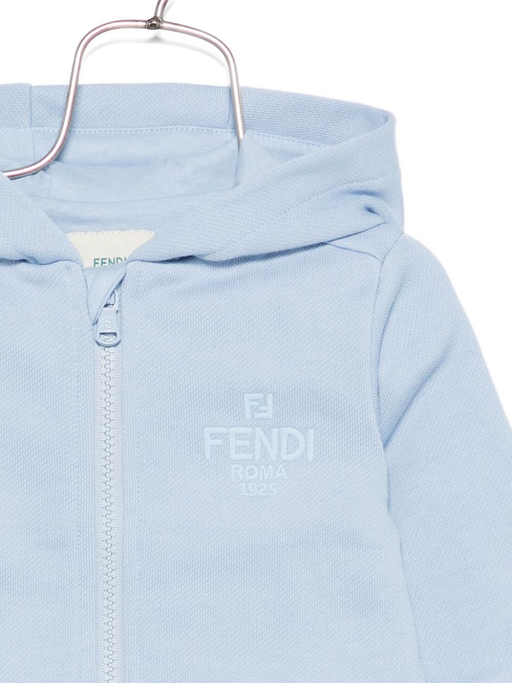 Felpa per neonato Fendi Kids azzurra con cappuccio BUH086 5V0 F1PBD FENDI KIDS 
