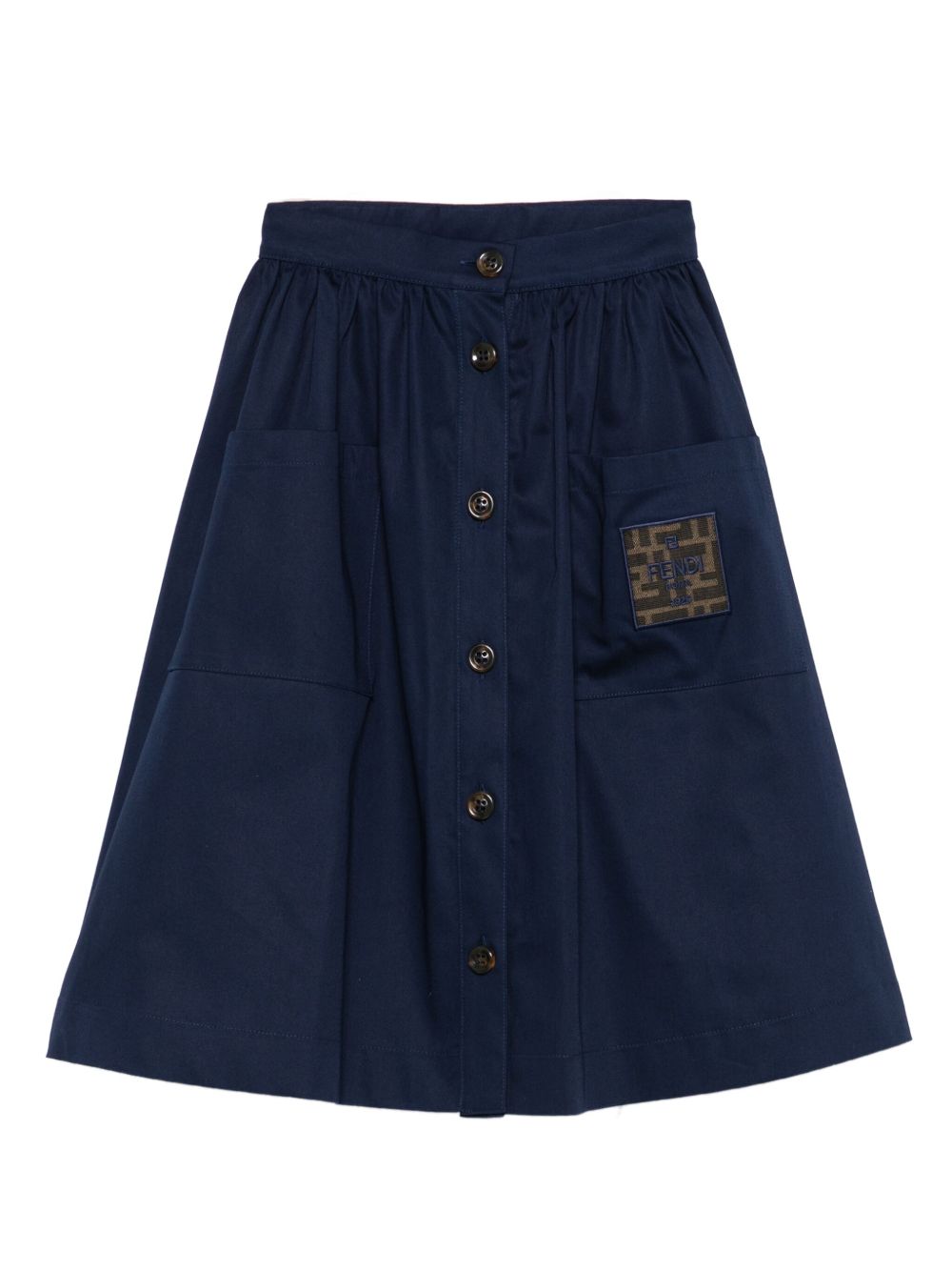 Gonna per bambina Fendi Kids blu con bottoni sul davanti JFE184 AS5Y F1I11 FENDI KIDS 