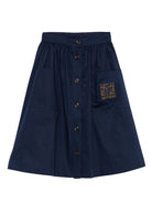 Gonna per bambina Fendi Kids blu con bottoni sul davanti JFE184 AS5Y F1I11 FENDI KIDS 
