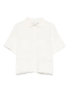 Polo per bambina Fendi Kids beige chiaro con design traforato JFG219 AUKM F0TU9 FENDI KIDS 