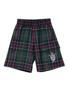 Shorts per bambino Fendi Kids verde con motivo a quadri JMF542 AUKK F0E3J FENDI KIDS 