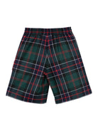 Shorts per bambino Fendi Kids verde con motivo a quadri JMF542 AUKK F0E3J FENDI KIDS 