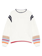 Maglione per bambino Fendi Kids beige con dettaglio a righe JMG131 AUKN F0TU9 FENDI KIDS 