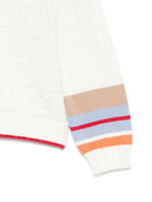 Maglione per bambino Fendi Kids beige con dettaglio a righe JMG131 AUKN F0TU9 FENDI KIDS 