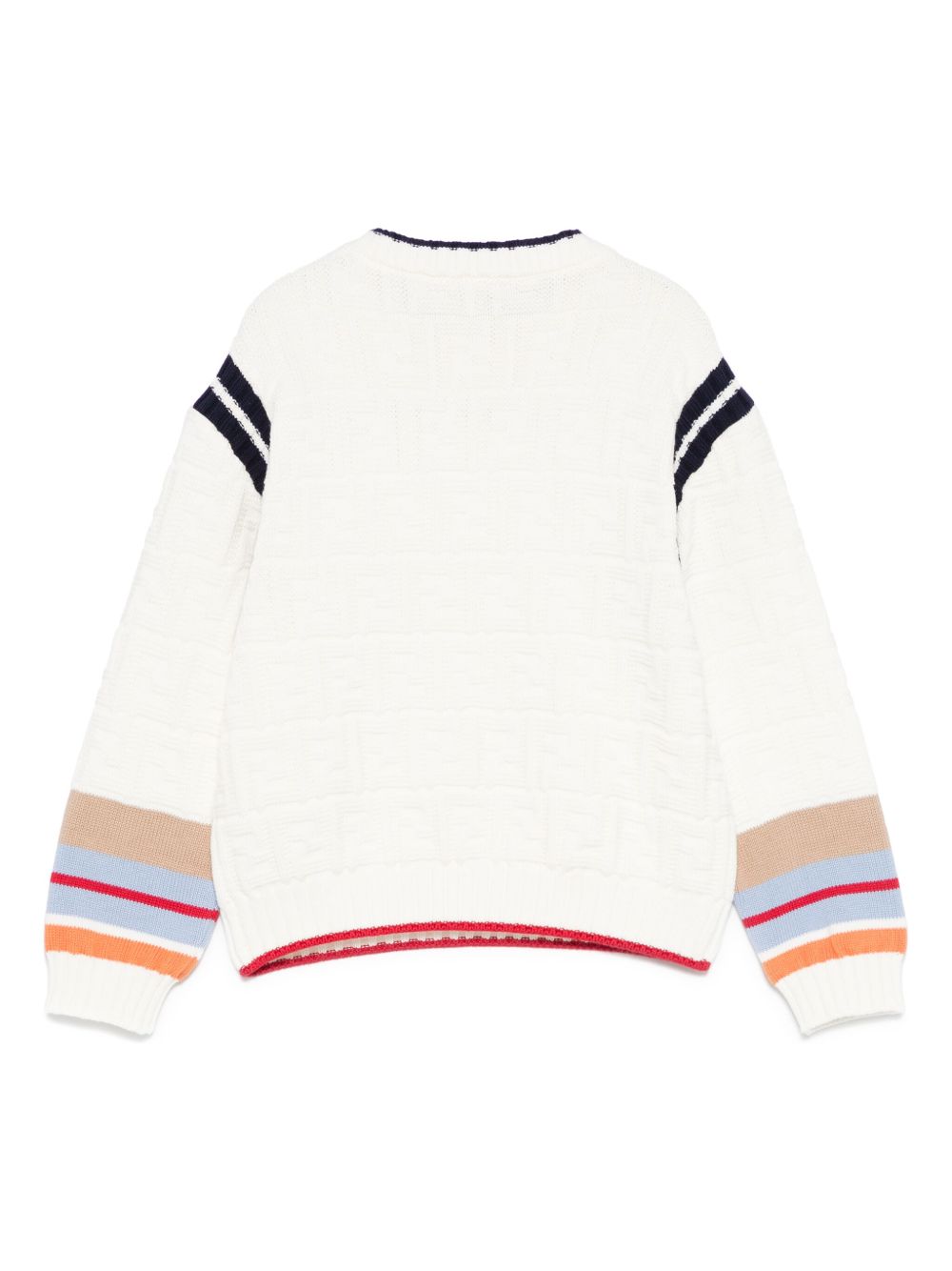 Maglione per bambino Fendi Kids beige con dettaglio a righe JMG131 AUKN F0TU9 FENDI KIDS 