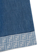 Jeans per bambina Fendi Kids in denim con motivo FF JUF149 ATRF F0QG0 FENDI KIDS 