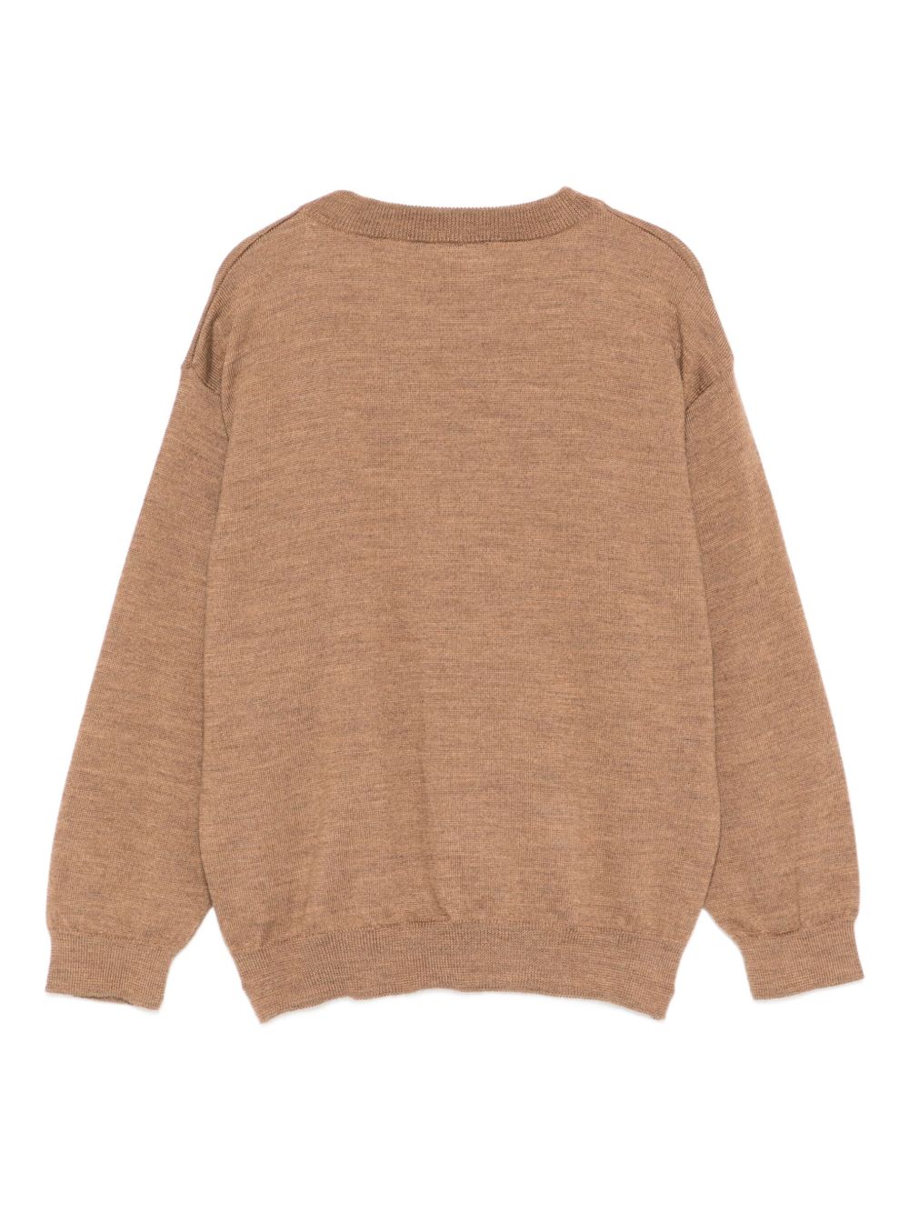 Maglione per bambini Fendi Kids marrone con logo ricamato JUG184 AS5P F0QU5 FENDI KIDS 