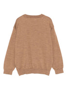 Maglione per bambini Fendi Kids marrone con logo ricamato JUG184 AS5P F0QU5 FENDI KIDS 