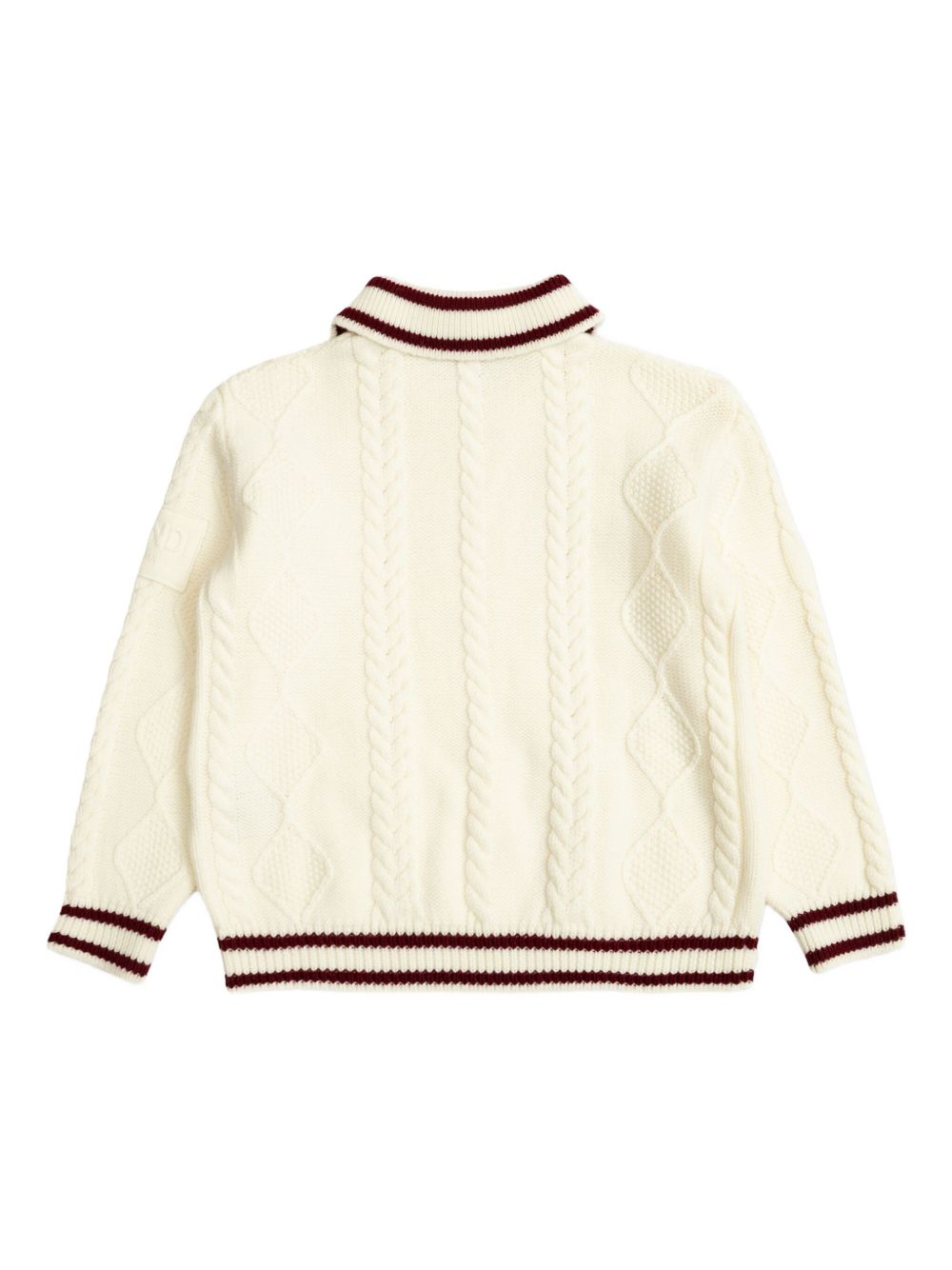 Maglione per bambino Fendi Kids bianco in maglia a trecce JUG190 AUL2 F0TU9 FENDI KIDS 