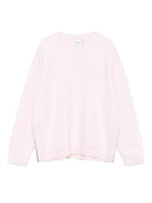 Maglione per bambina Fendi Kids rosa in lana con logo JUG192 AUKU F0ZKY FENDI KIDS 