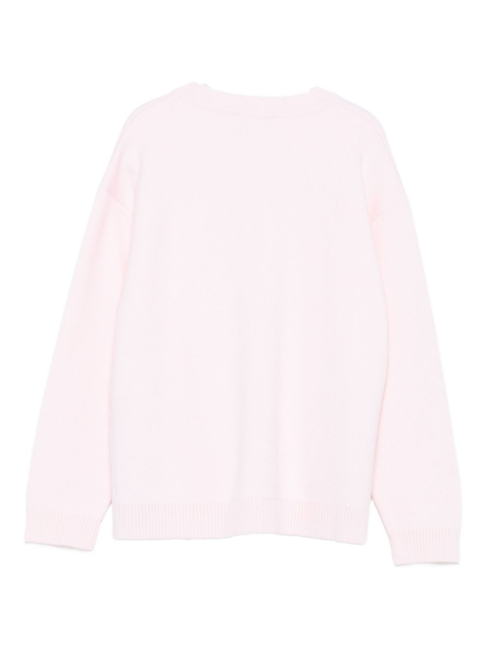 Maglione per bambina Fendi Kids rosa in lana con logo JUG192 AUKU F0ZKY FENDI KIDS 