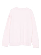 Maglione per bambina Fendi Kids rosa in lana con logo JUG192 AUKU F0ZKY FENDI KIDS 