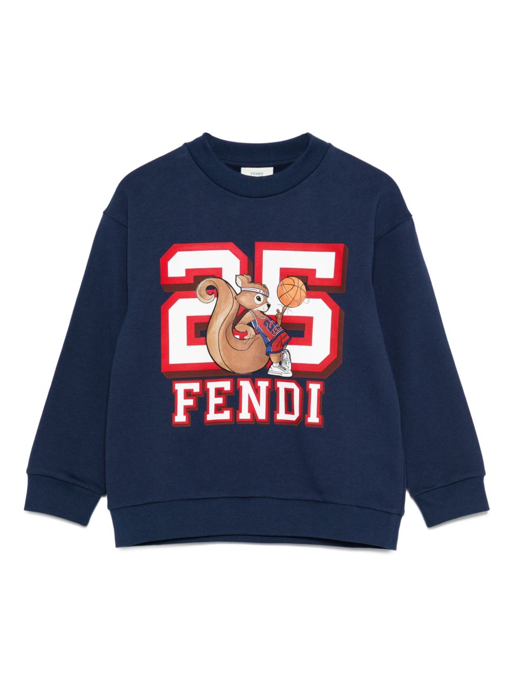 Felpa per bambino Fendi Kids blu con stampa grafica JUH101 5V0 F1I11 FENDI KIDS 