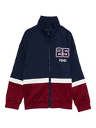 Felpa per bambino Fendi Kids blu con applicazione con numero JUH102 5V0 F1T45 FENDI KIDS 