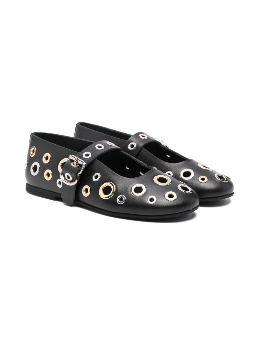Ballerine per bambina Florens nere con dettagli occhielli F0252 15V FLORENS KIDS 
