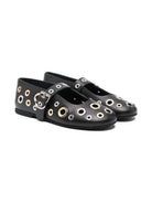 Ballerine per bambina Florens nere con dettagli occhielli F0252 15V FLORENS KIDS 