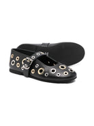 Ballerine per bambina Florens nere con dettagli occhielli F0252 15V FLORENS KIDS 