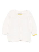 Cardigan per neonati Gensami Kids bianco con chiusura frontale con bottoni CAR-BASIC-WP OFF WHITE GENSAMI KIDS 