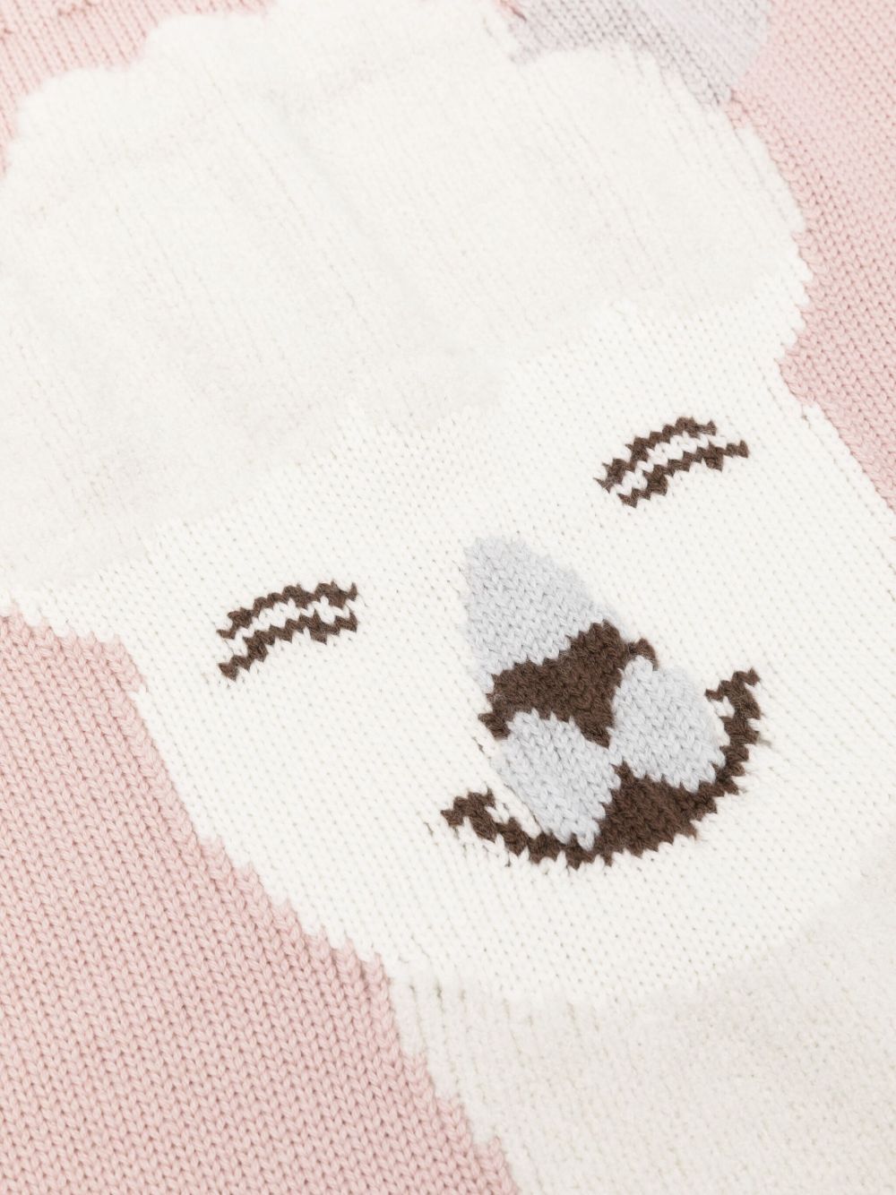 Coperta per neonata Gensami Kids rosa con ricamo lama COP-ALP-WE PINK GENSAMI KIDS 