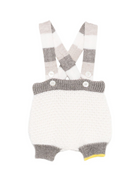 Shorts per neonato Gensami Kids bianco con bretelle SUSP-APE-WP WHITE/GREY GENSAMI KIDS 