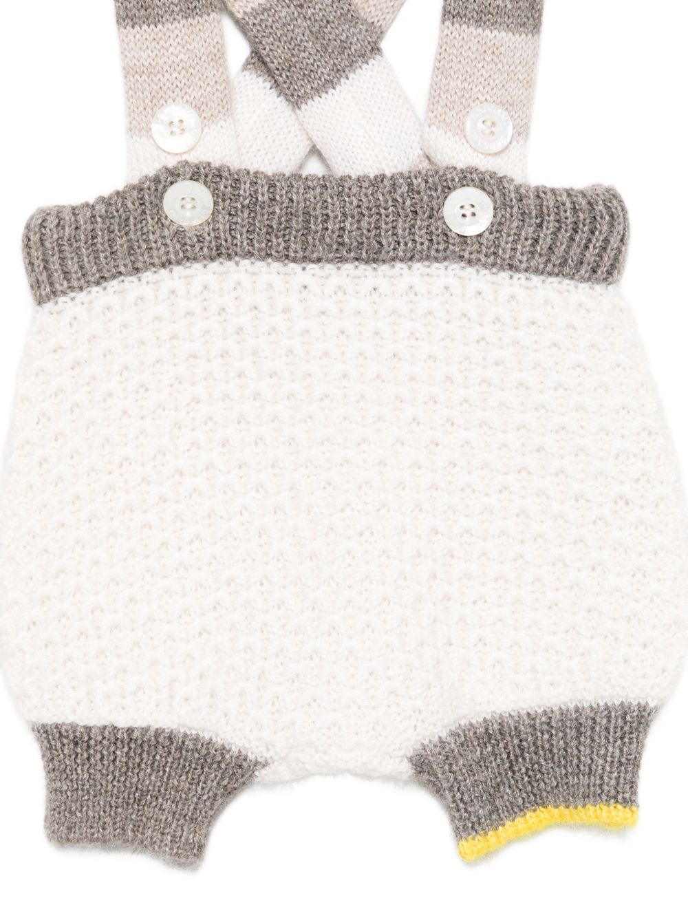 Shorts per neonato Gensami Kids bianco con bretelle SUSP-APE-WP WHITE/GREY GENSAMI KIDS 
