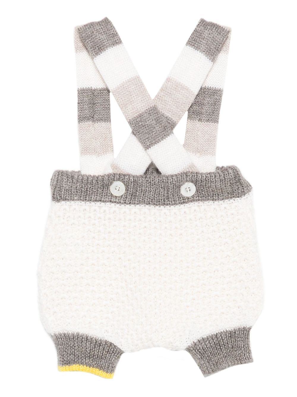 Shorts per neonato Gensami Kids bianco con bretelle SUSP-APE-WP WHITE/GREY GENSAMI KIDS 