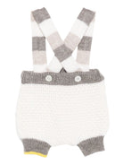 Shorts per neonato Gensami Kids bianco con bretelle SUSP-APE-WP WHITE/GREY GENSAMI KIDS 