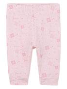 Set completo sportivo t-shirt e pantaloni Givenchy Kids rosa con dettaglio ruches H30870 465 GIVENCHY KIDS 
