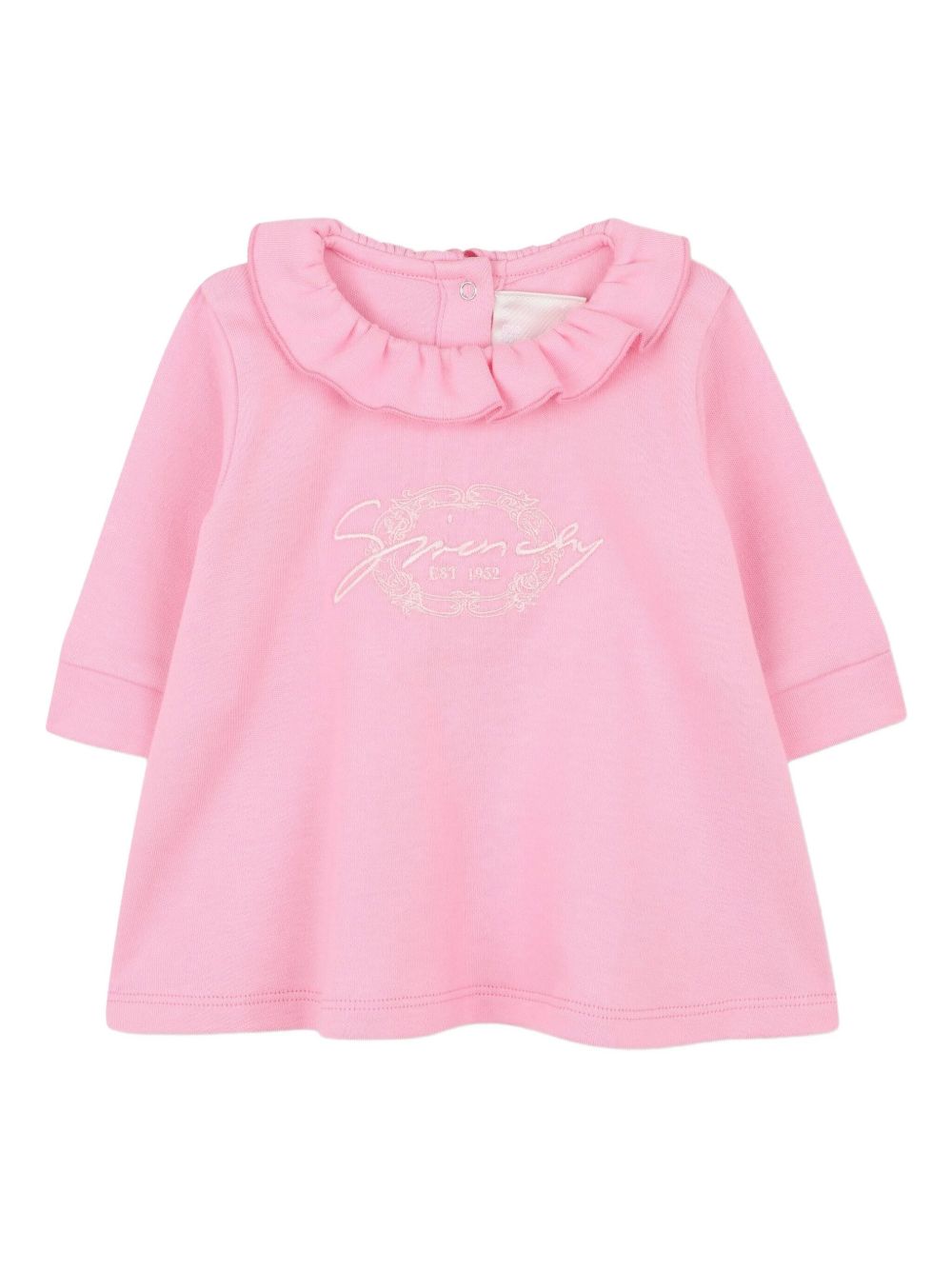 Set completo sportivo t-shirt e pantaloni Givenchy Kids rosa con dettaglio ruches H30870 465 GIVENCHY KIDS 