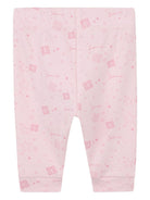 Set completo sportivo t-shirt e pantaloni Givenchy Kids rosa con dettaglio ruches H30870 465 GIVENCHY KIDS 