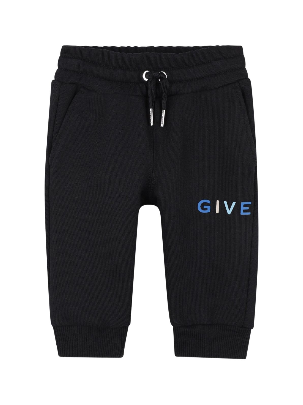 Pantaloni per neonato Givenchy Kids neri con fascia in vita con coulisse H30876 09B GIVENCHY KIDS 
