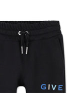 Pantaloni per neonato Givenchy Kids neri con fascia in vita con coulisse H30876 09B GIVENCHY KIDS 