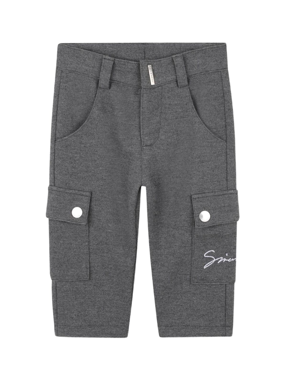Pantaloni cargo per neonato Givenchy Kids grigi con logo ricamato H30879 A83 GIVENCHY KIDS 