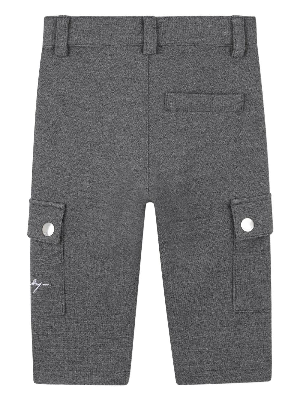 Pantaloni cargo per neonato Givenchy Kids grigi con logo ricamato H30879 A83 GIVENCHY KIDS 
