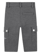 Pantaloni cargo per neonato Givenchy Kids grigi con logo ricamato H30879 A83 GIVENCHY KIDS 