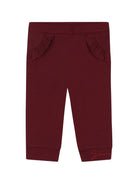 Pantaloni per neonata Givenchy Kids rossi con tasche con ruches H30897 95C GIVENCHY KIDS 