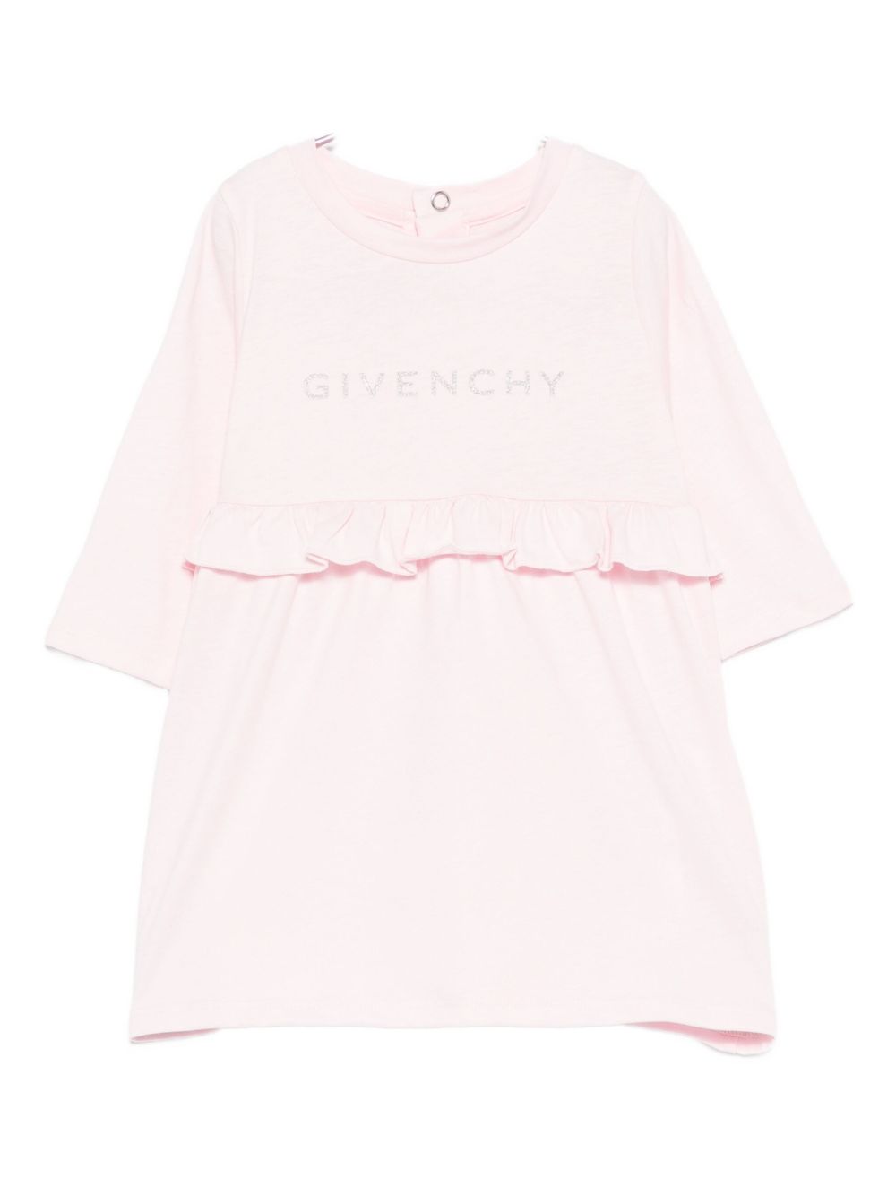 Abito per neonata Givenchy Kids rosa con chiusura posteriore con bottoni automatici H30899 44Z GIVENCHY KIDS 