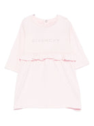 Abito per neonata Givenchy Kids rosa con chiusura posteriore con bottoni automatici H30899 44Z GIVENCHY KIDS 