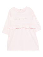 Abito per neonata Givenchy Kids rosa con chiusura posteriore con bottoni automatici H30899 44Z GIVENCHY KIDS 