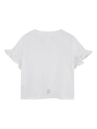 T-shirt per neonata Givenchy Kids bianco con maniche increspate H30903 117 GIVENCHY KIDS 