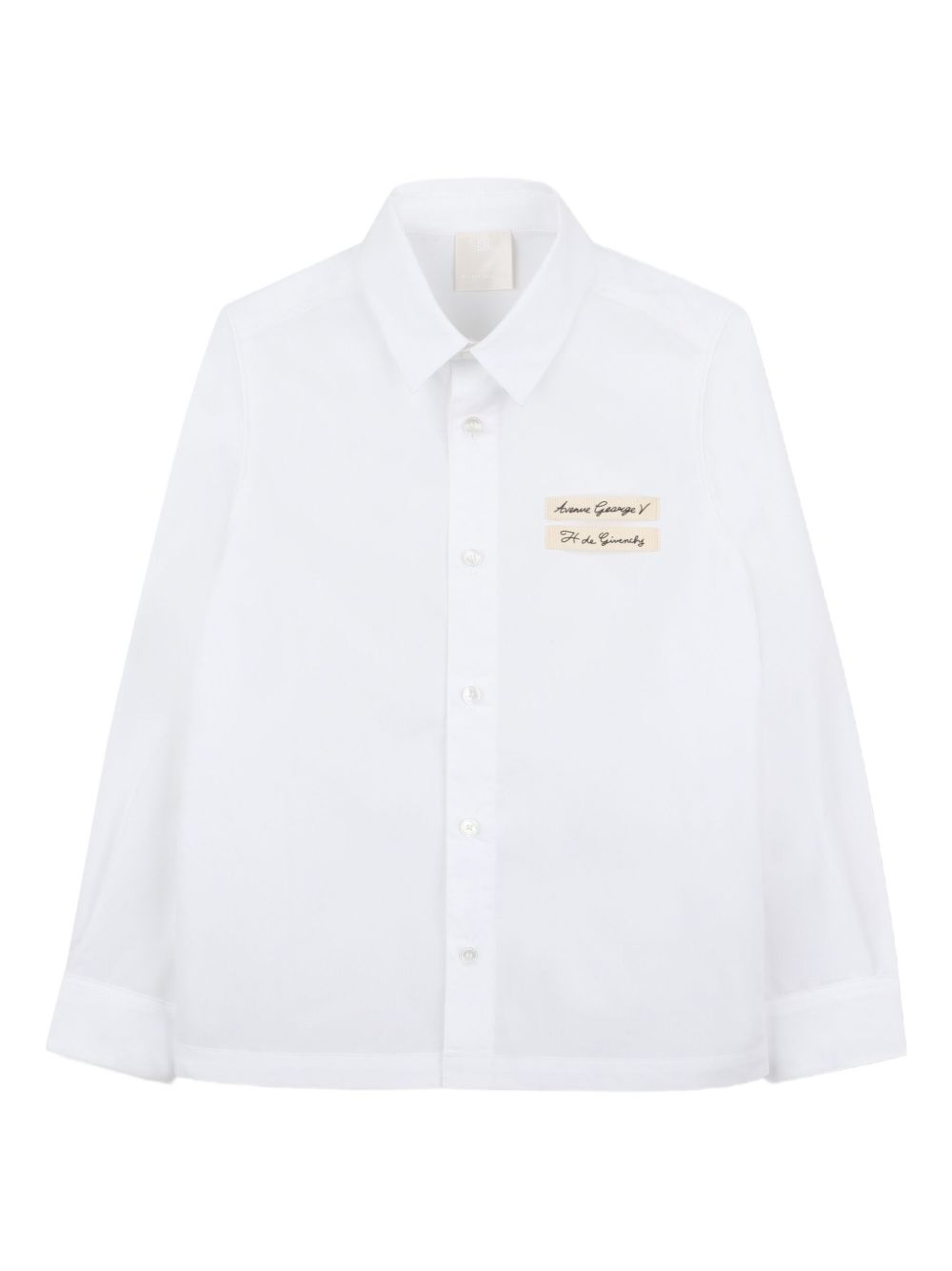 Camicia per bambino Givenchy Kids bianca con applicazione con ricamo H30920 10P GIVENCHY KIDS 