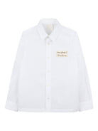 Camicia per bambino Givenchy Kids bianca con applicazione con ricamo H30920 10P GIVENCHY KIDS 