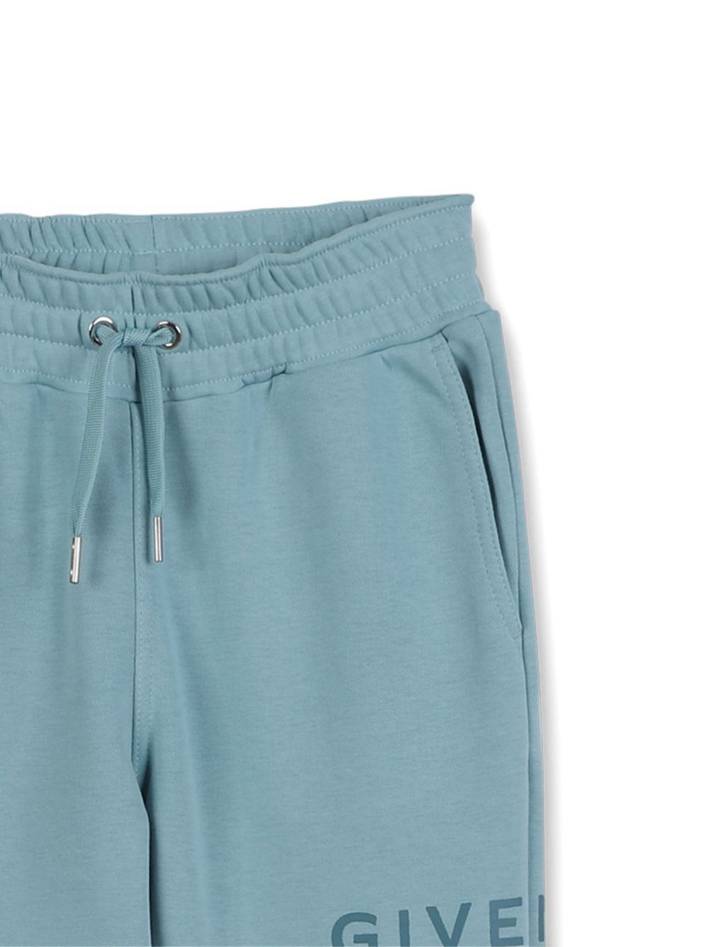 Joggers per bambino Givenchy Kids azzurro con logo sulla gamba H30922 040 GIVENCHY KIDS 