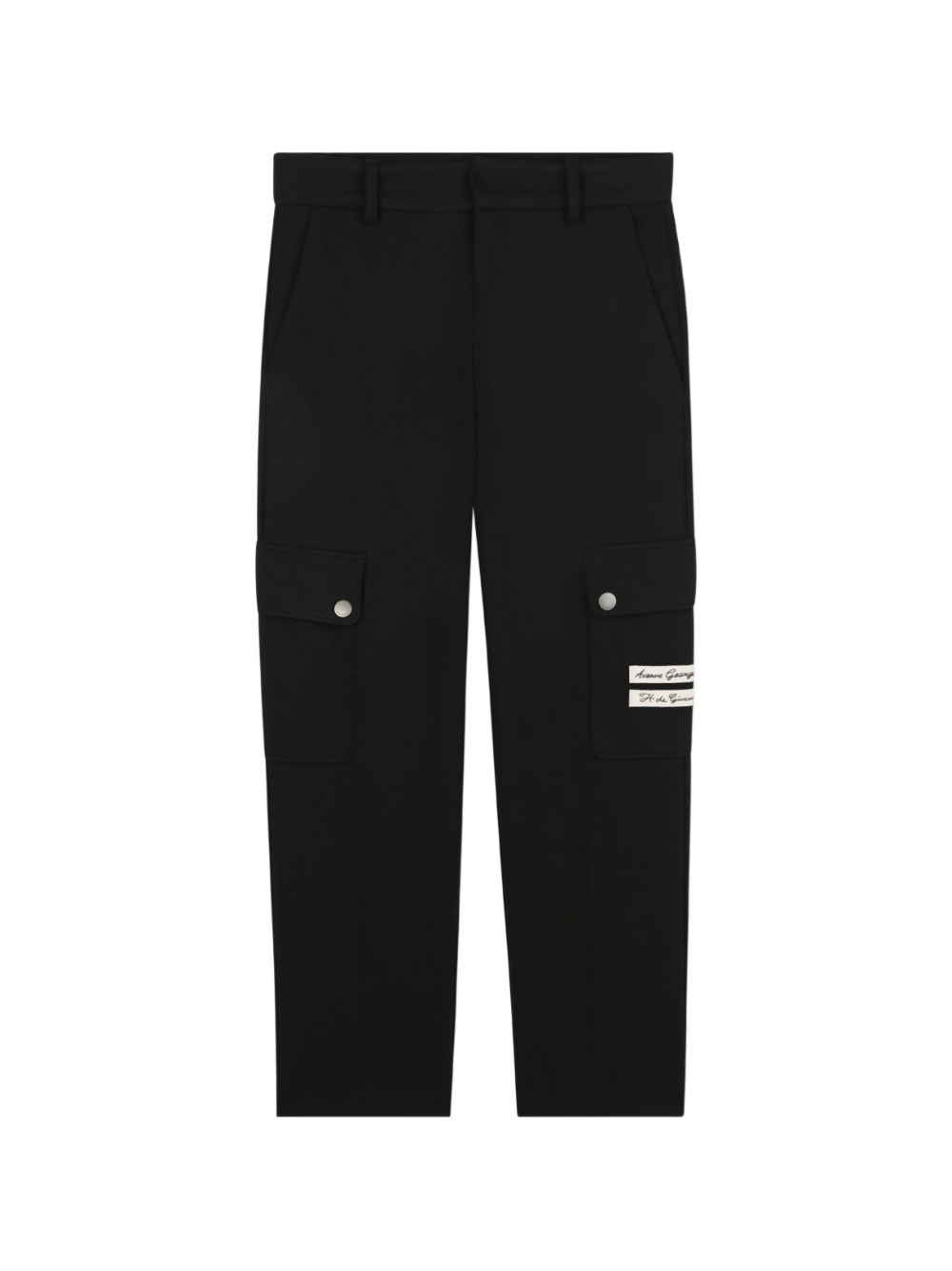 Pantaloni cargo Givenchy Kids nero con applicazione con logo H30927 09B GIVENCHY KIDS 
