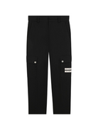 Pantaloni cargo Givenchy Kids nero con applicazione con logo H30927 09B GIVENCHY KIDS 