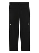Pantaloni cargo Givenchy Kids nero con applicazione con logo H30927 09B GIVENCHY KIDS 