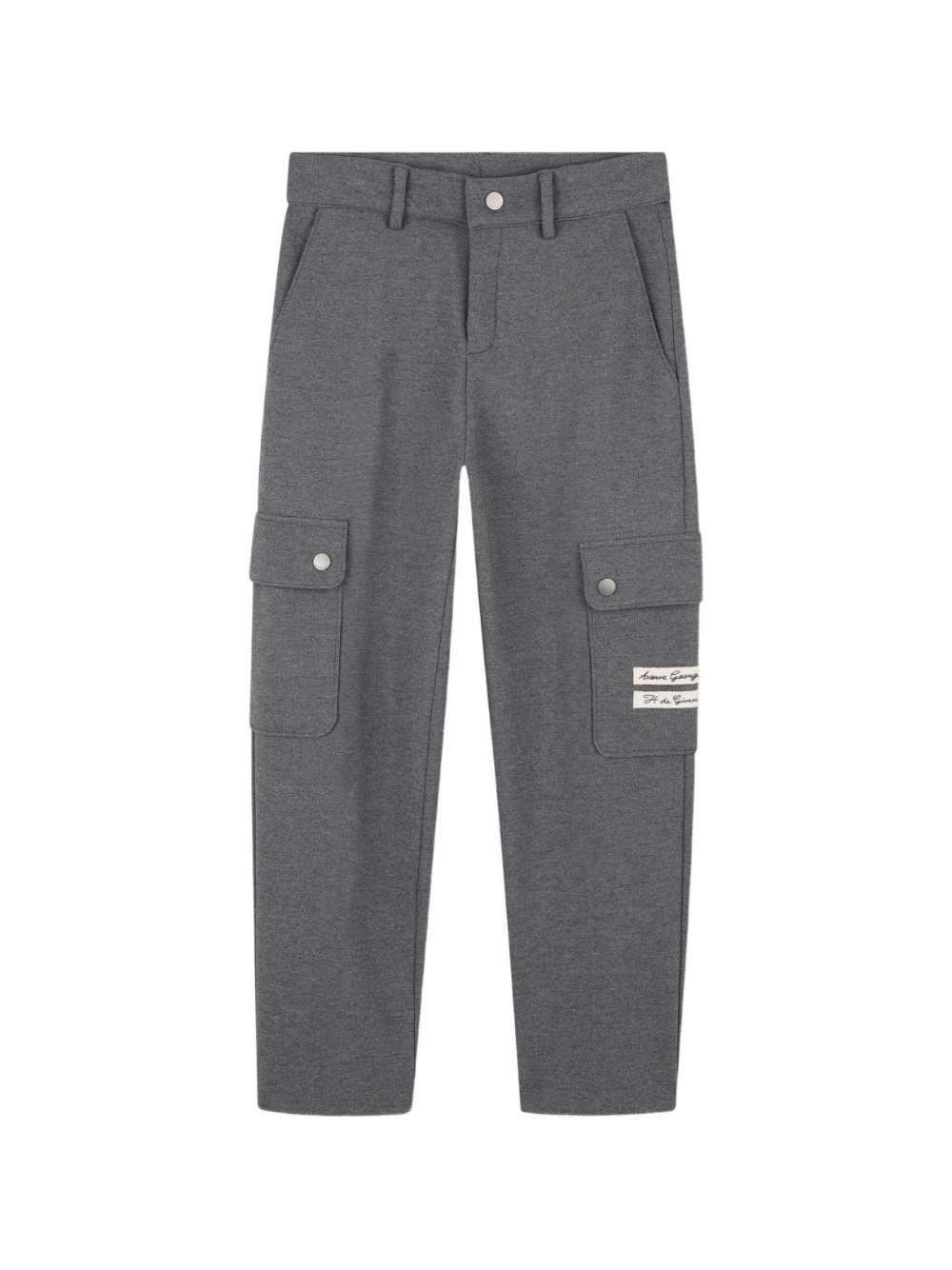 Pantaloni cargo per bambino Givenchy Kids grigi con effetto mélange H30927 A83 GIVENCHY KIDS 