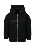 Felpa per bambino Givenchy Kids nero con cappuccio H30939 09B GIVENCHY KIDS 
