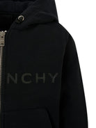 Felpa per bambino Givenchy Kids nero con cappuccio H30939 09B GIVENCHY KIDS 