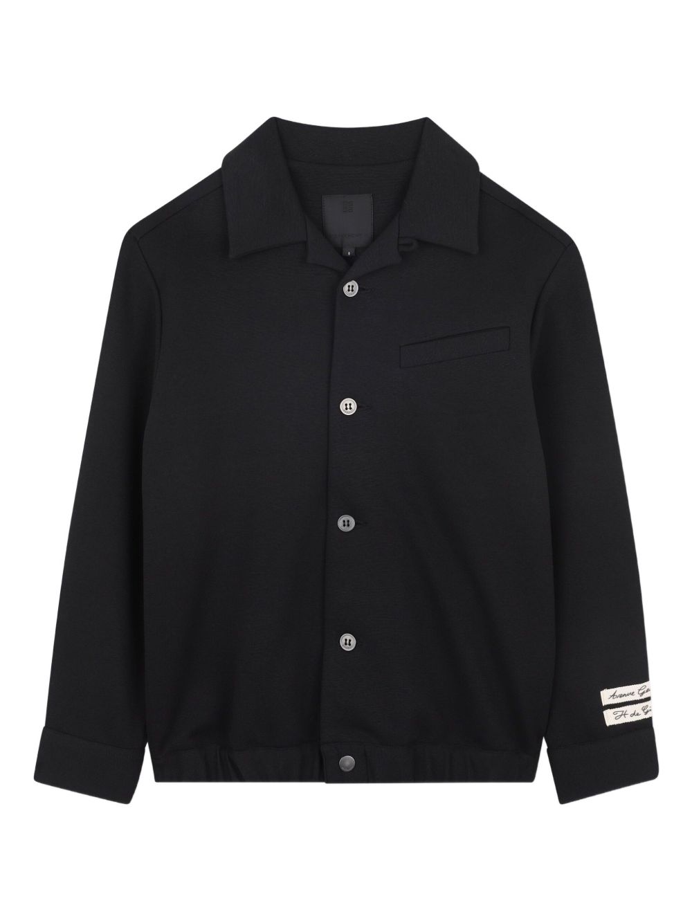 Camicia per bambino Givenchy Kids nera con applicazione con logo a contrasto H30941 09B GIVENCHY KIDS 